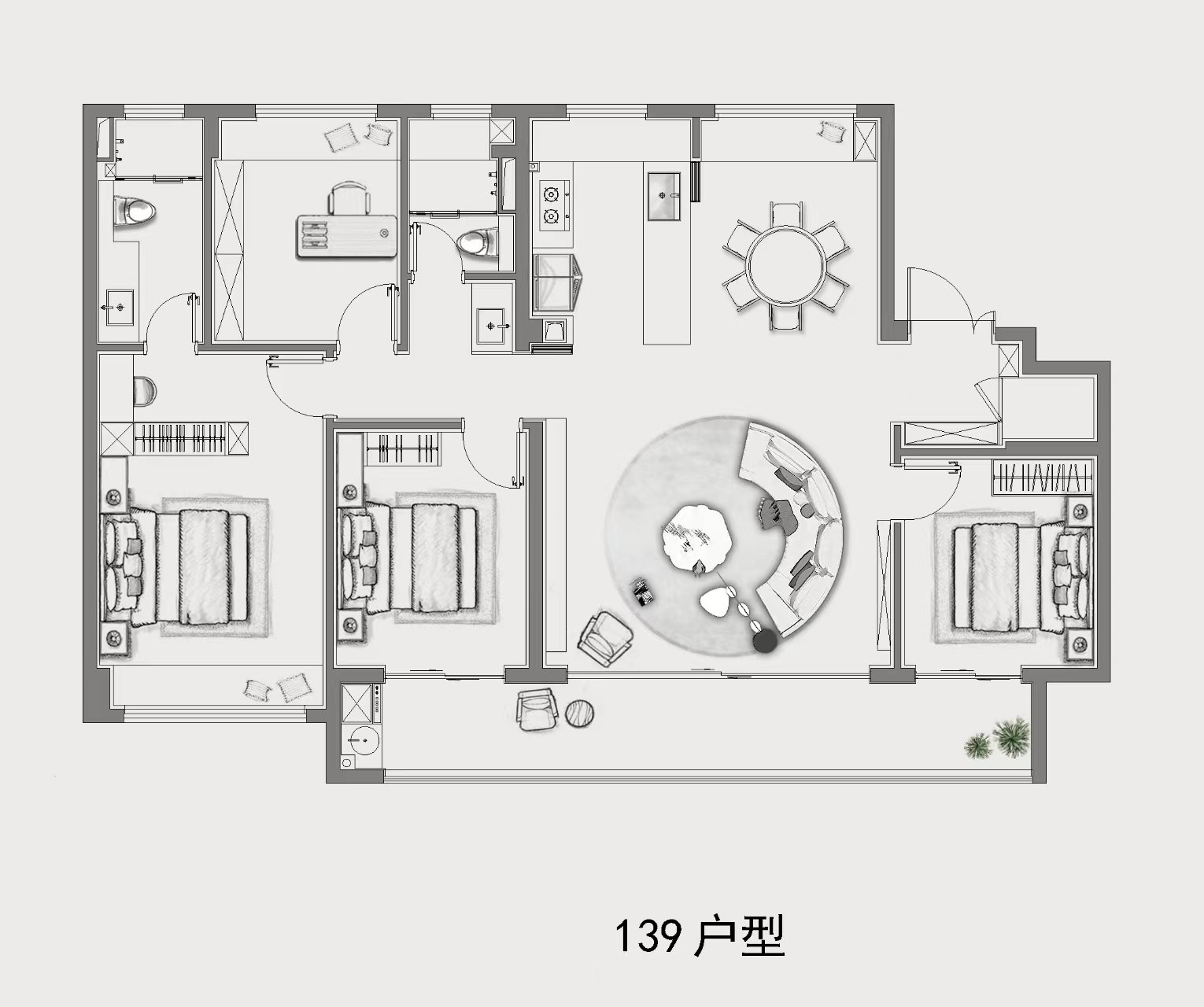 139㎡户型图