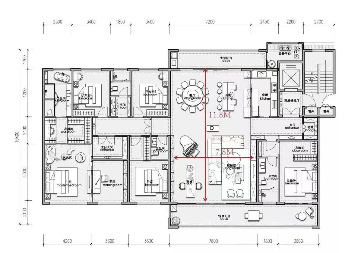 科紫星堂建面320㎡（南北厅）户型图