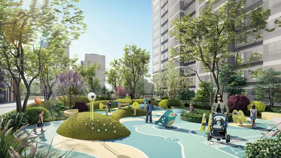 万科紫辰光年景观图