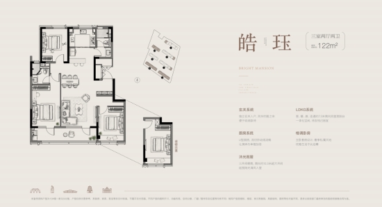 金基皓樾122㎡户型图