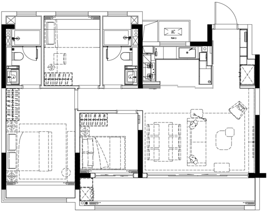 海信慧园107㎡户型图