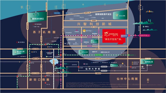 新生圩宝龙广场的区位图