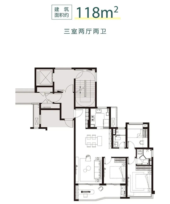 中海观江樾的户型图