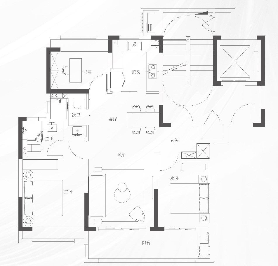 中建翰林雅境的户型图