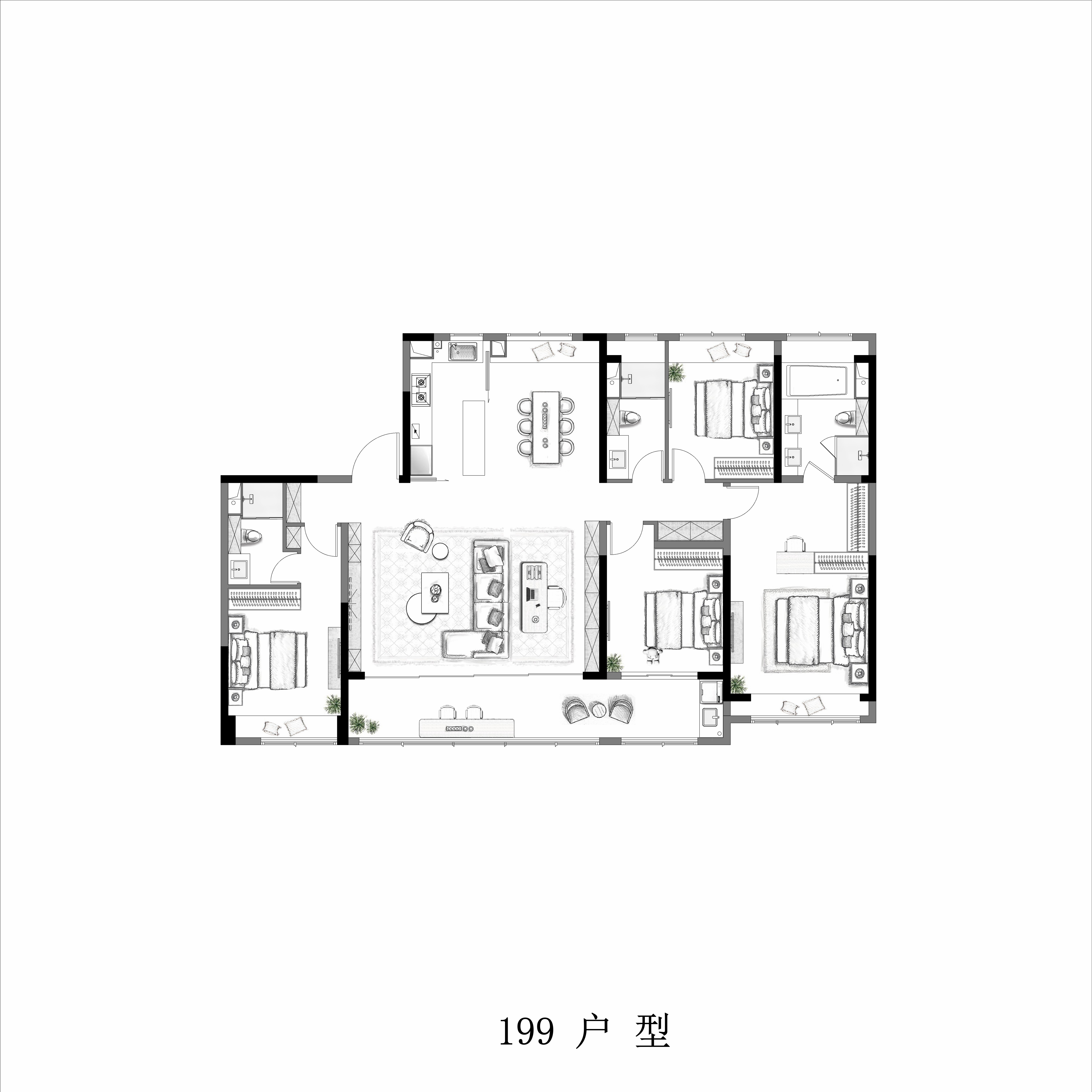 金基山川江樾的户型图