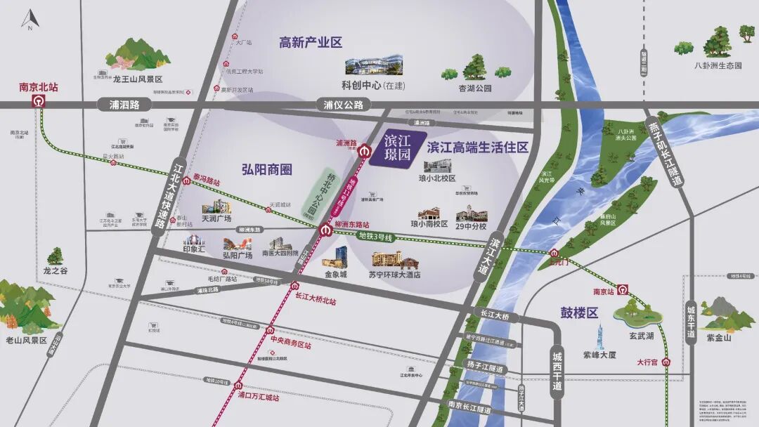 滨江璟园区位图